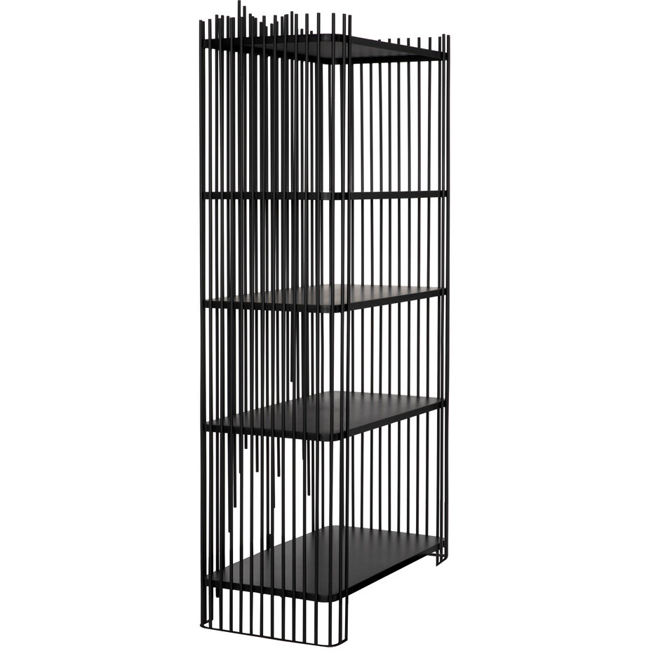 Mila Matte Black Bookcase