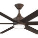 Solen 65 inch Satin Natural Bronze Ceiling Fan