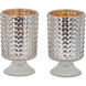 Hobnail Glass Hurricane 7 X 4 inch Candleholders, Set of 2