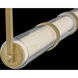 Cy LED 49.5 inch Lacquered Brass Chandelier Ceiling Light