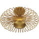 Sheereen 1 Light 20 inch Contemporary Gold Leaf and  Contemporary Gold Semi-Flush Mount Ceiling Light