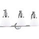 Franklin Restoration Small Cone LED 28 inch Polished Chrome Bath Vanity Light Wall Light in Matte White Glass, Franklin Restoration
