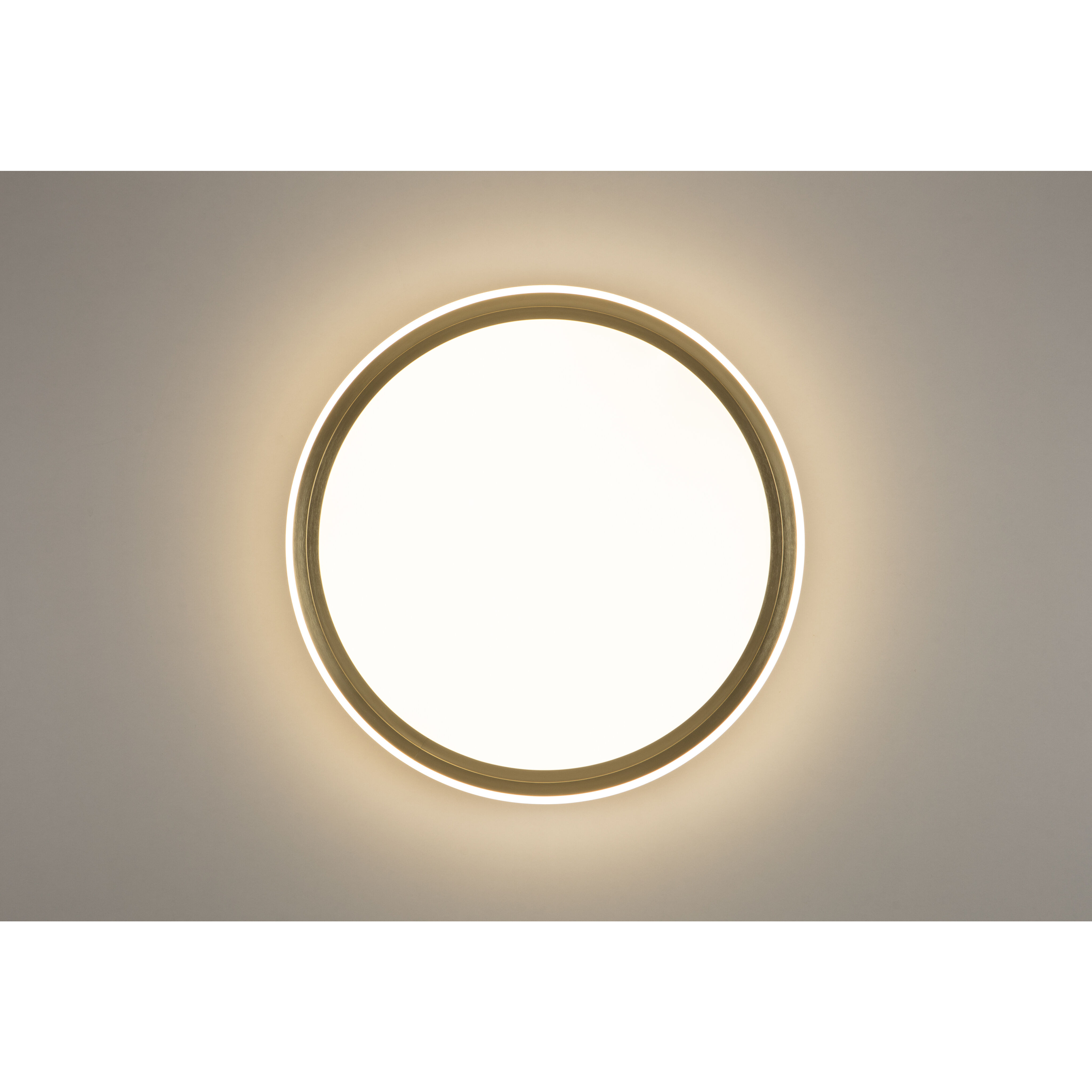 Lucerio LED 17.72 inch Matte Brushed Imitation Gold Flush Mount Ceiling Light