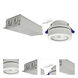 M-Wave Matte Powder White Recessed Can-less Adjustable LED Downlight in 3000K