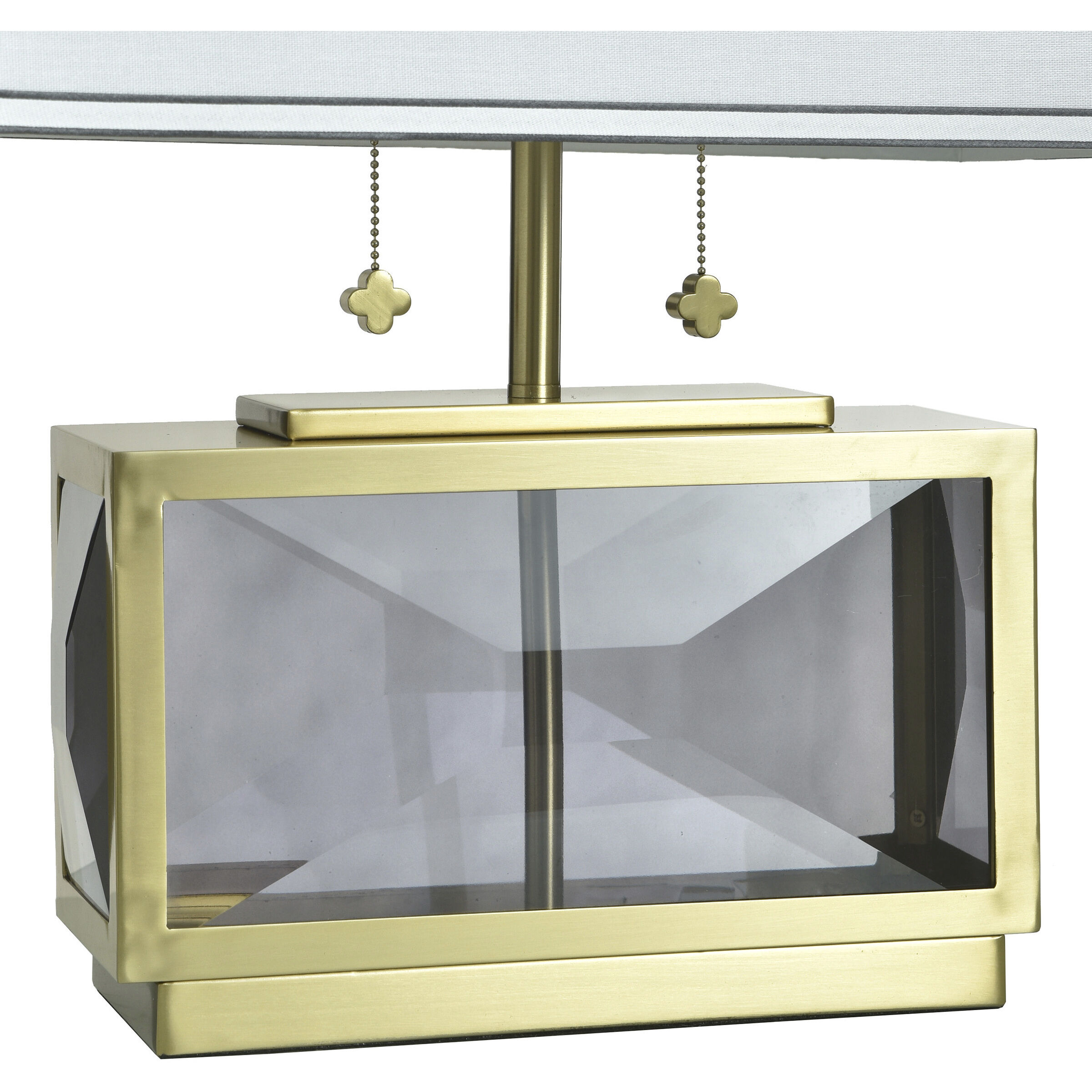 Celeste 21 inch 60 watt Polished Brass and Smoke Gray Table Lamp Portable Light