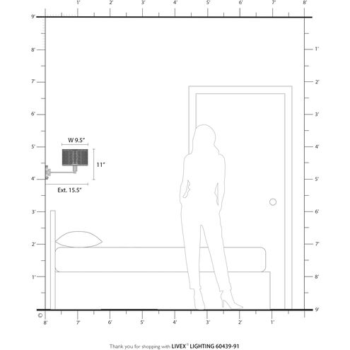 Weavington 15.5 inch 40.00 watt Brushed Nickel Swing Arm Wall Lamp Wall Light