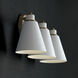 Bradley 3 Light 24 inch Aged Brass and White Vanity Light Wall Light