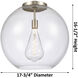 Ballston Athens 1 Light 17.75 inch Brushed Satin Nickel Pendant Ceiling Light in Incandescent, Seedy
