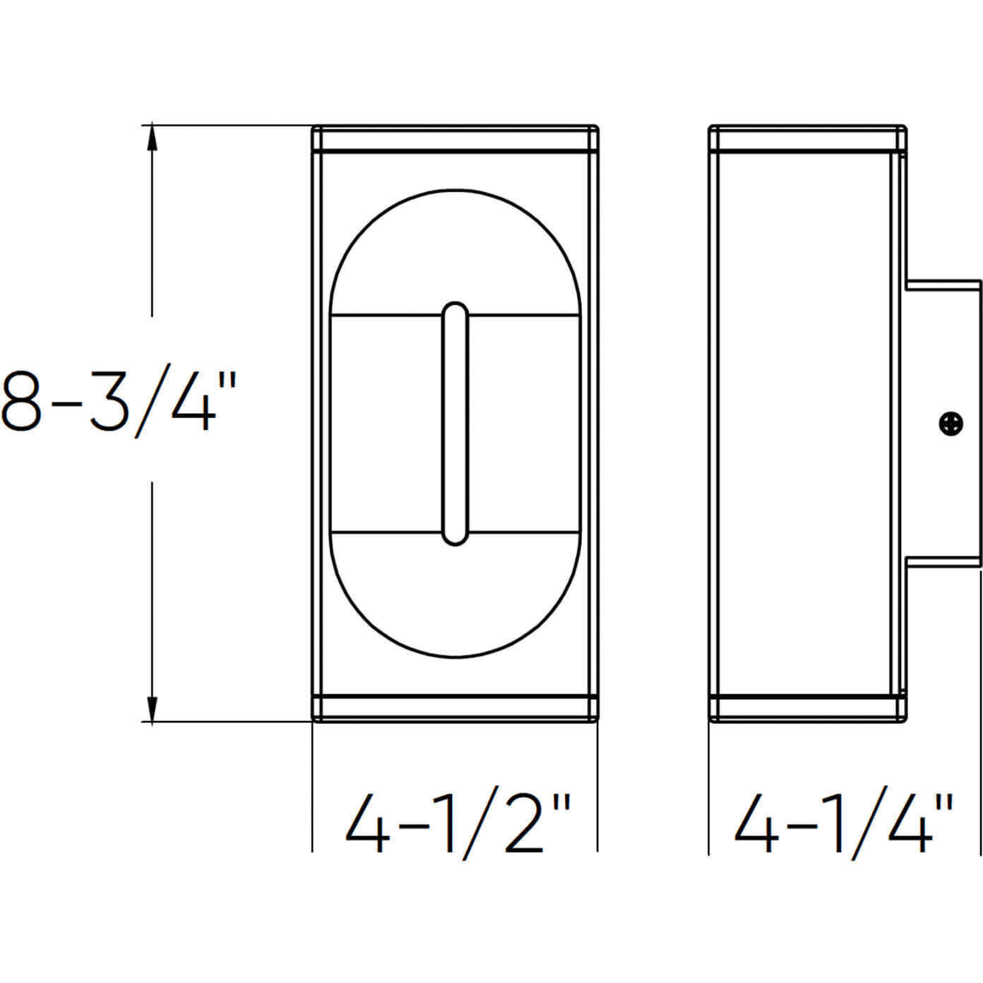 Profile LED 4.5 inch Black ADA Sconce Wall Light, Vertical