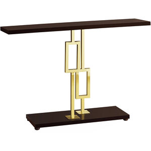 Thompson 47 X 32 inch Cappuccino and Gold Accent Table