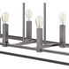 Fulton LED 48 inch Aged Zinc with Antique Nickel Indoor Linear Foyer Light Ceiling Light
