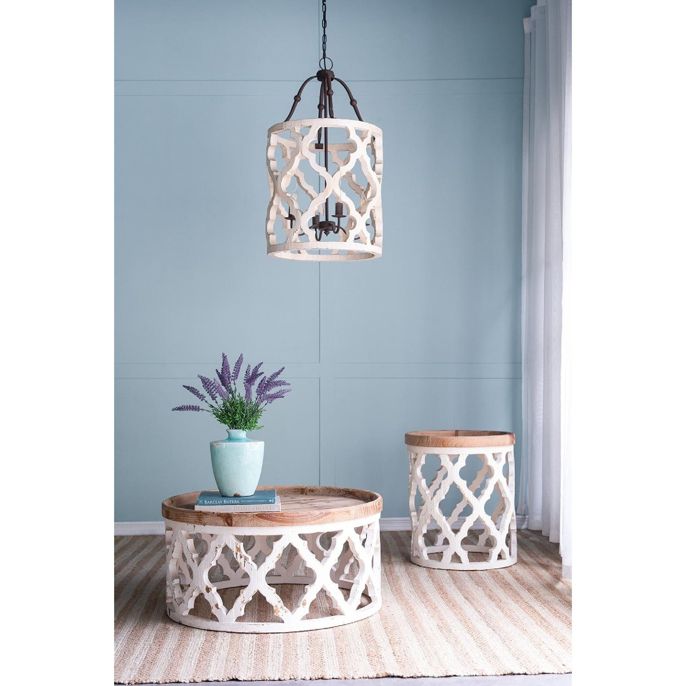 Anita 32 X 31.9 inch Natural/White Coffee Table