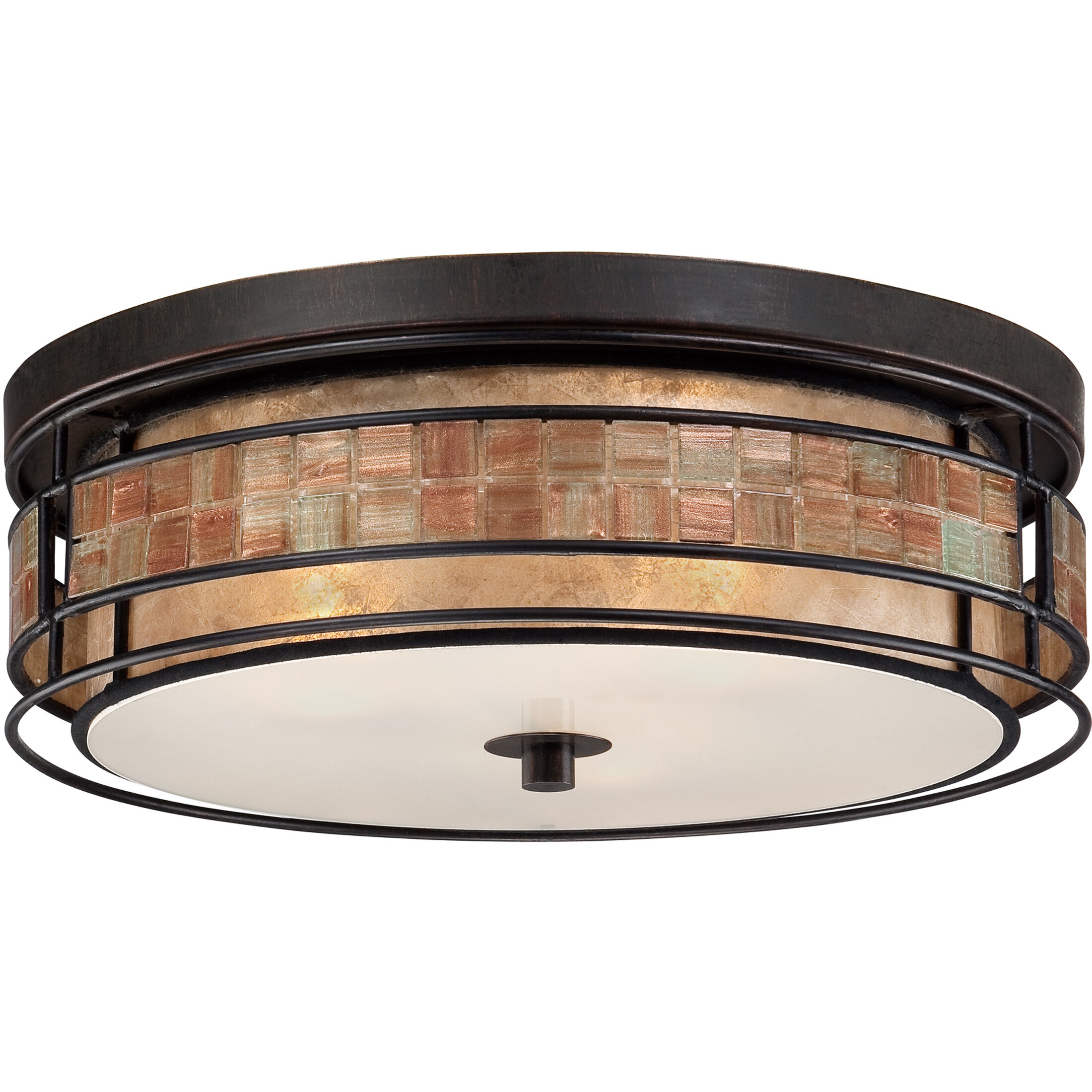Laguna 3 Light 16 inch Renaissance Copper Outdoor Semi-Flush Mount, Naturals