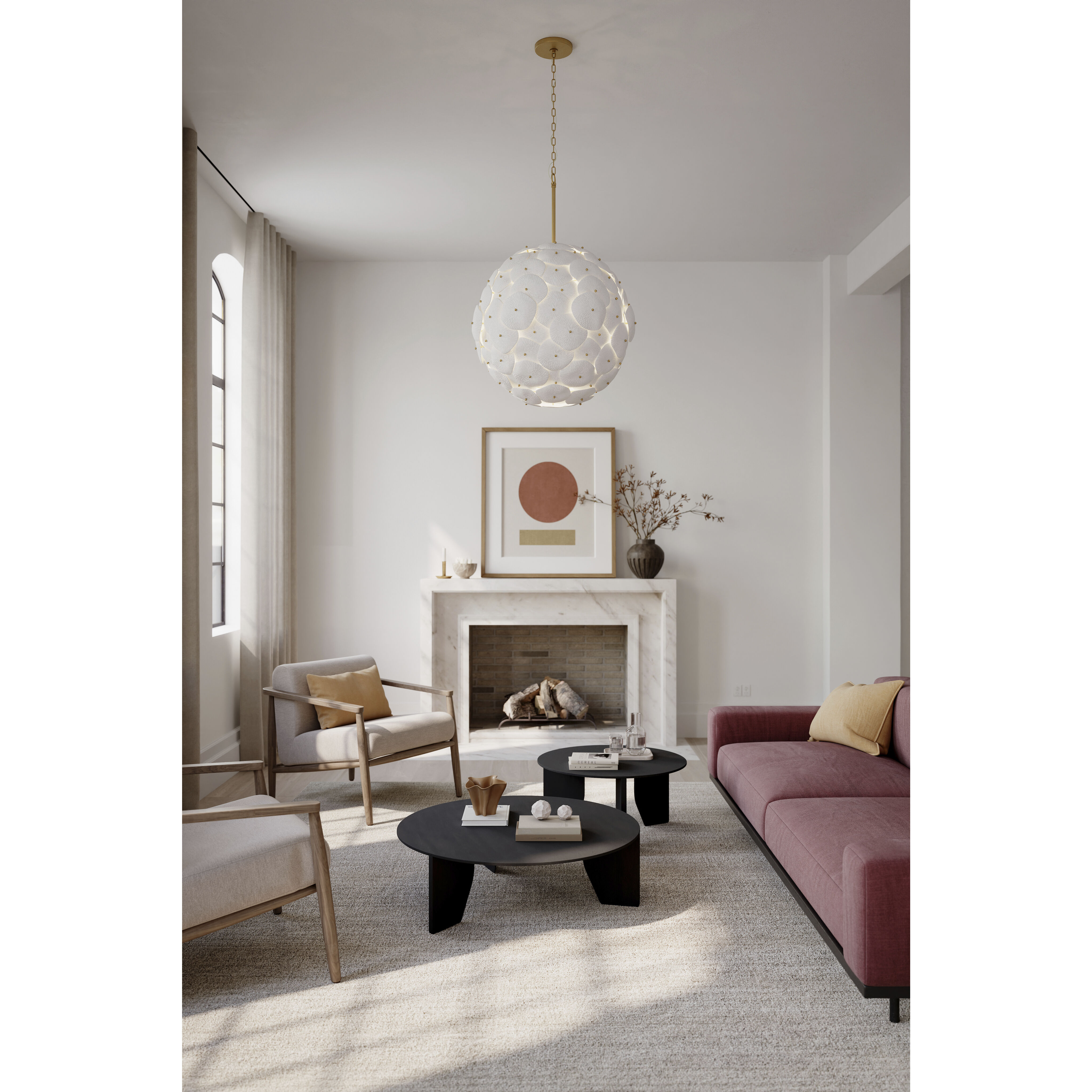 Coastlyn 7 Light 28 inch Legacy Brass Pendant Ceiling Light