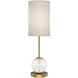 Marni 21.5 inch 12.00 watt Natural Brass and White Linen Table Lamp Portable Light