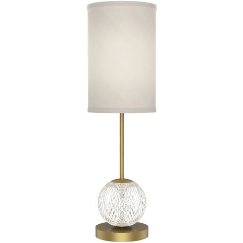 Marni 21.5 inch 12.00 watt Natural Brass and White Linen Table Lamp Portable Light