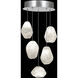 Natural Inspirations 5 Light 12 inch Silver Pendant Ceiling Light in Clear Quartz Studio Glass 3