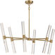 Arlon LED 20 inch Warm Brass Chandelier Ceiling Light