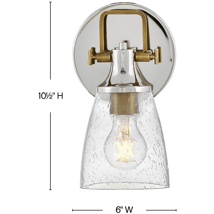 Easton 1 Light 6.25 inch Polished Nickel Bath Light Wall Light