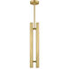 Kelly Wearstler Ebell LED 1.5 inch Natural Brass Pendant Ceiling Light, Integrated LED