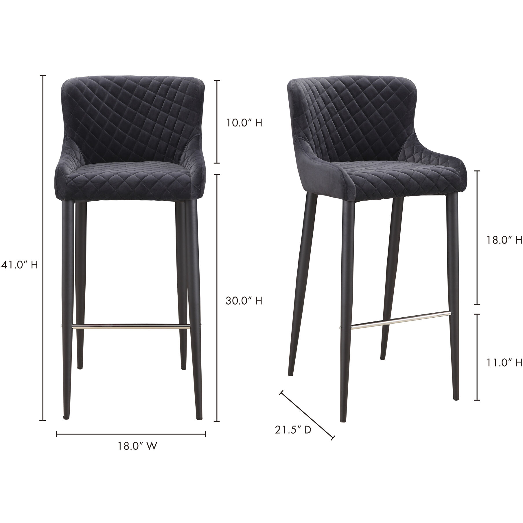 Etta 41 inch Grey Barstool