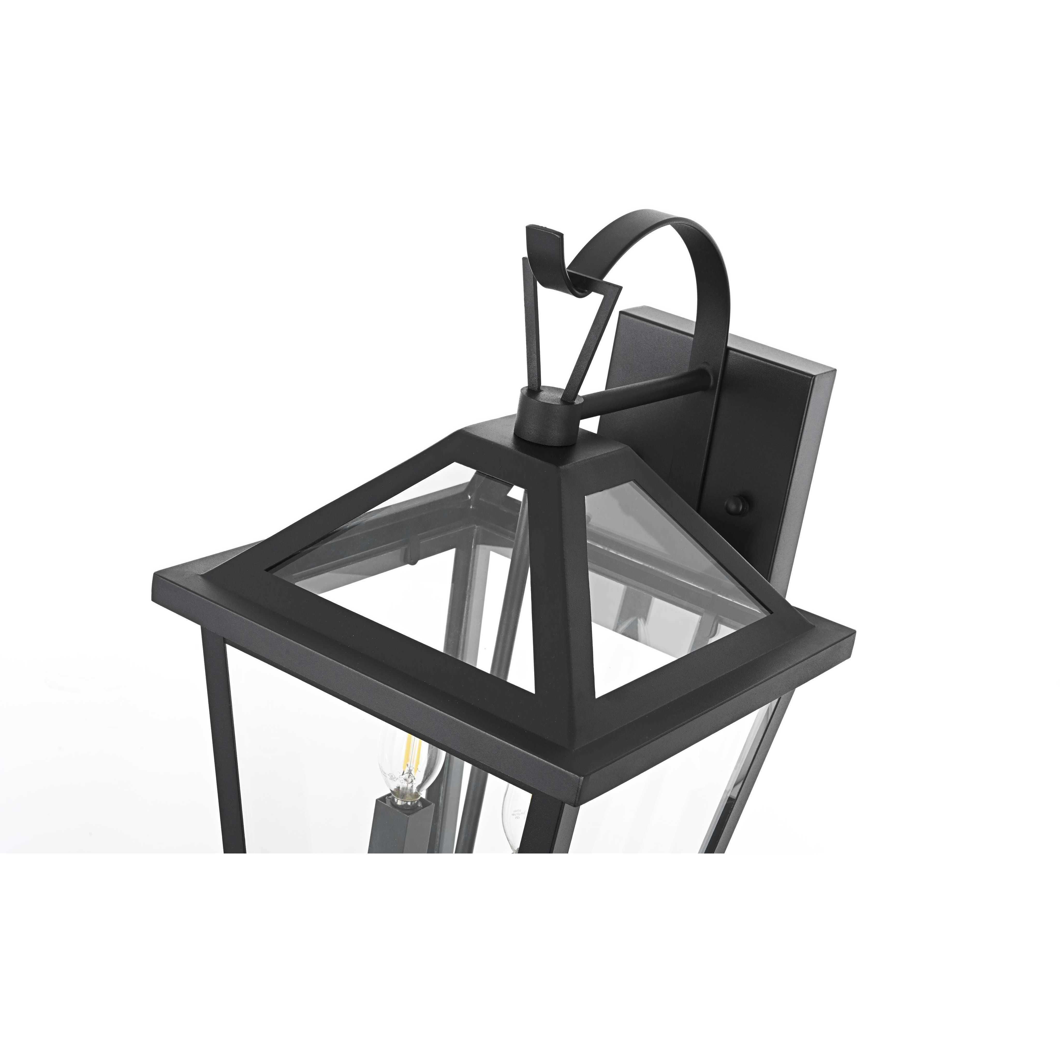 Frankford 2 Light 18 inch Black Outdoor Wall Sconce