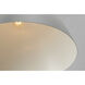 Nordic 1 Light 14 inch Tan Leather/White Single Pendant Ceiling Light in Tan Leather and White
