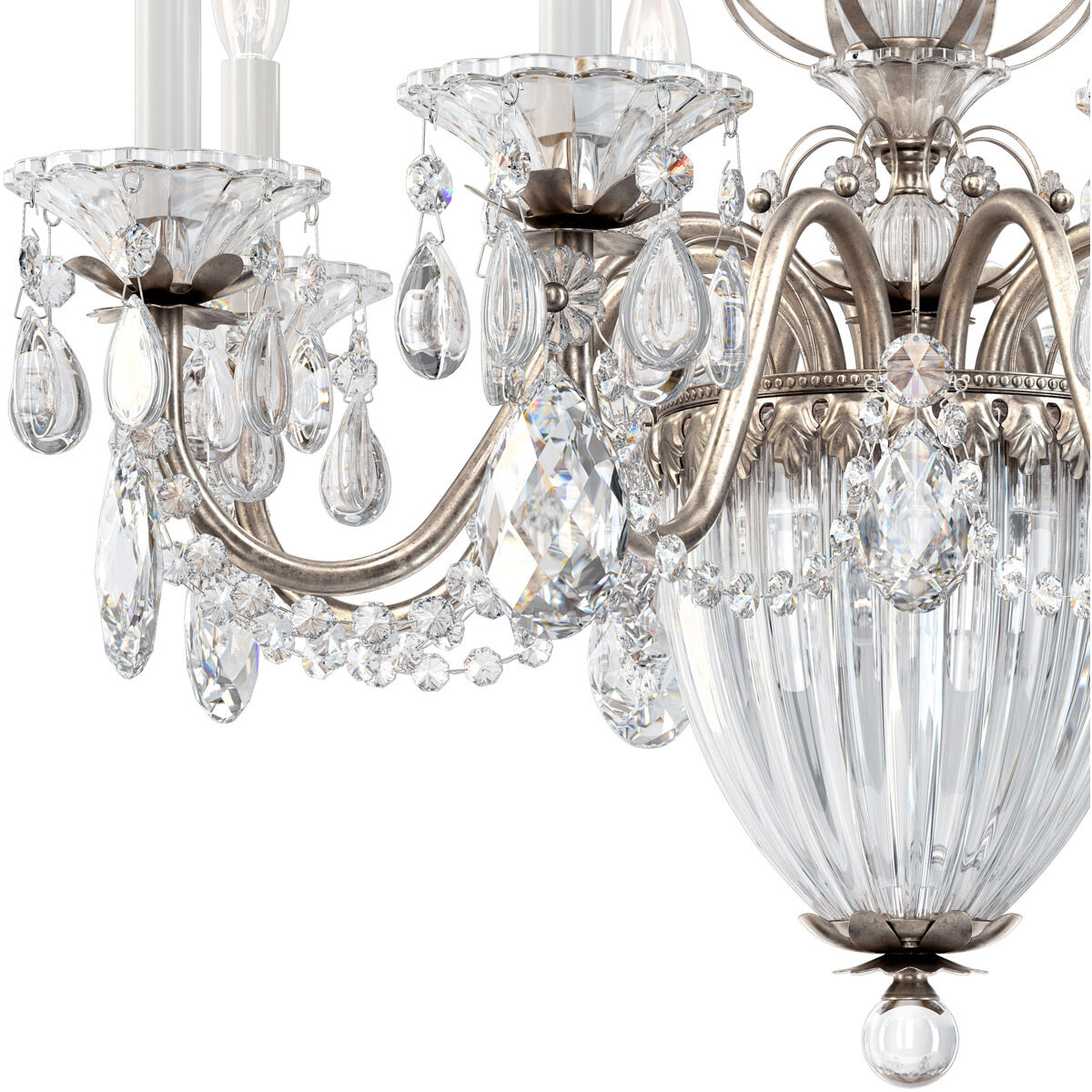 Bagatelle 11 Light 26.5 inch Antique Silver Chandelier Ceiling Light in Swarovski