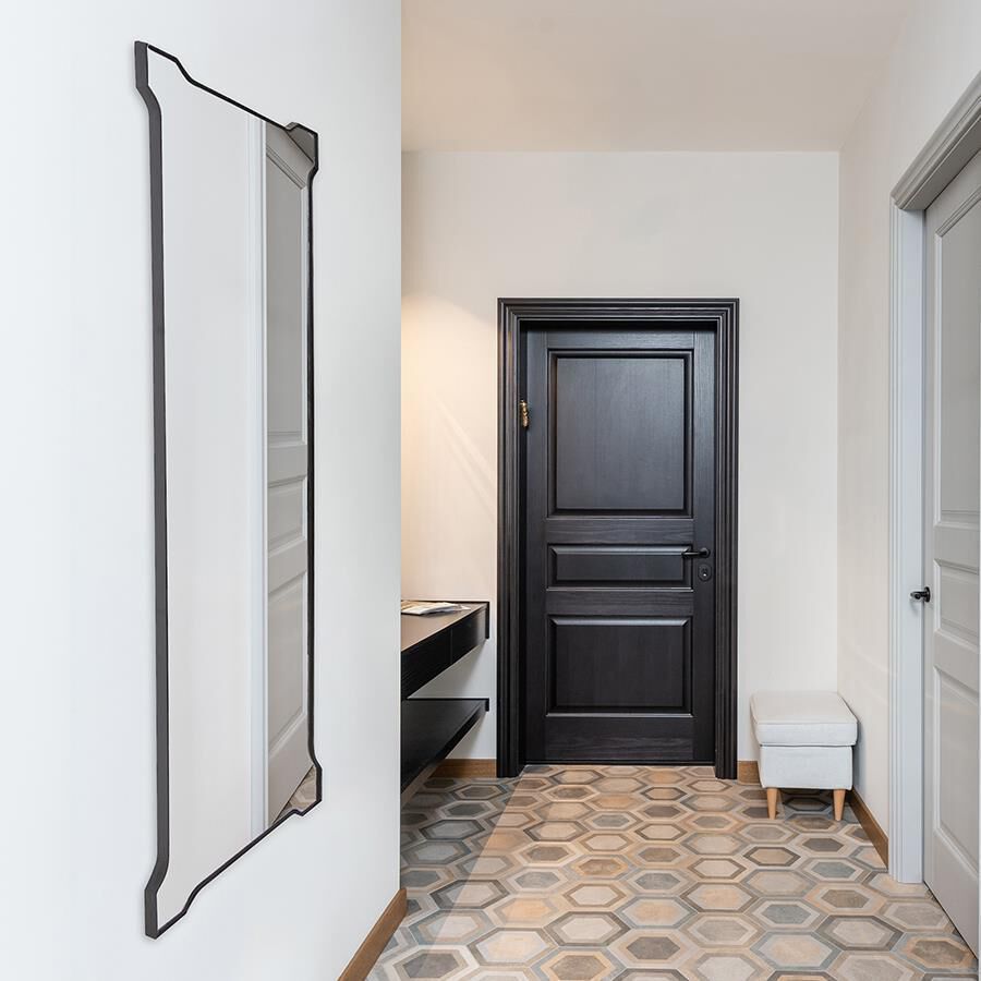 Irina 66 X 24 inch Matte Black Mirror