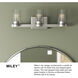 Miley 2 Light 13 inch Brushed Nickel Vanity Light Wall Light in Etched White
