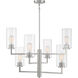 Acacia 6 Light 30 inch Brushed Nickel Chandelier Ceiling Light