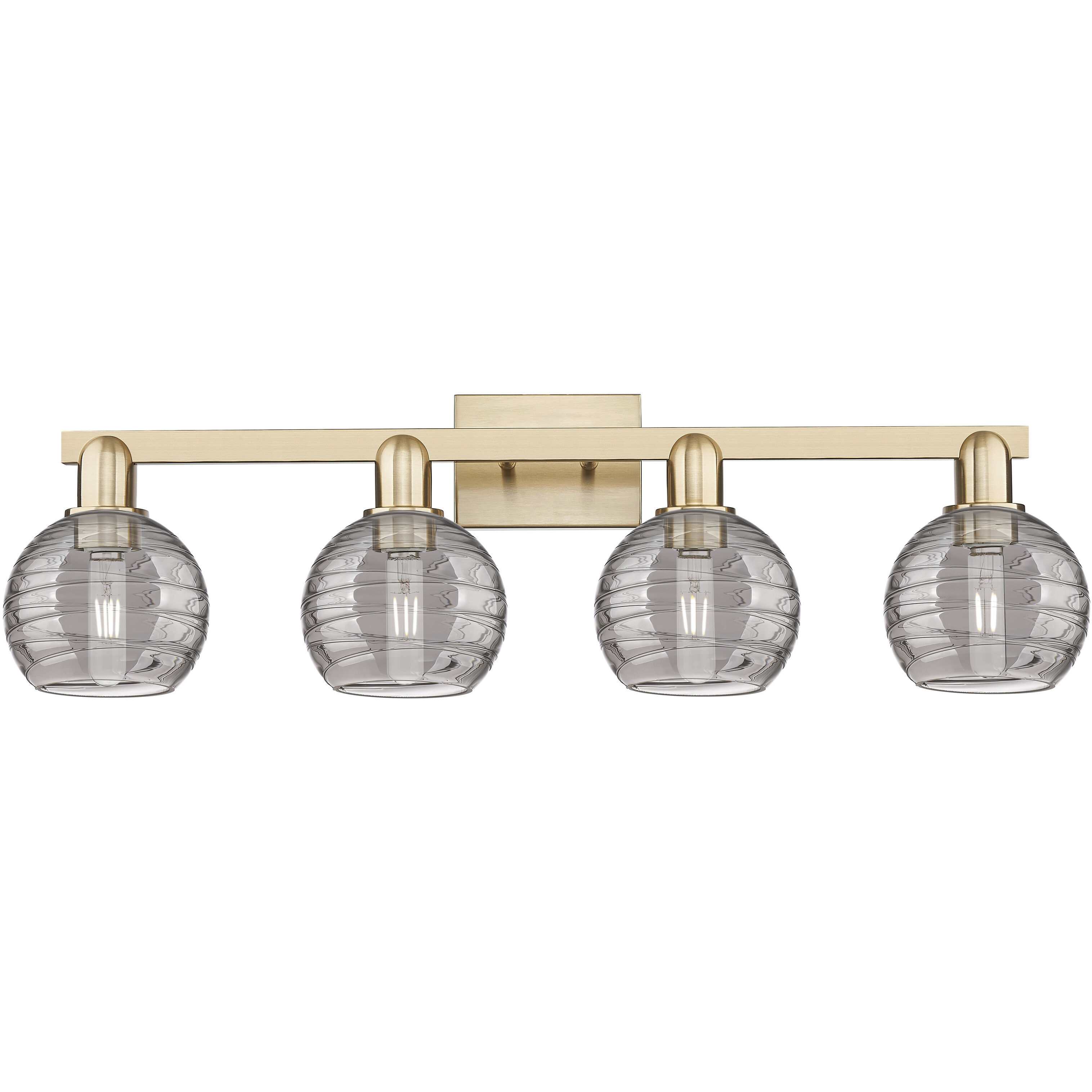 Athens Deco Swirl 4 Light 36 inch Champagne Bronze Bath Vanity Light Wall Light