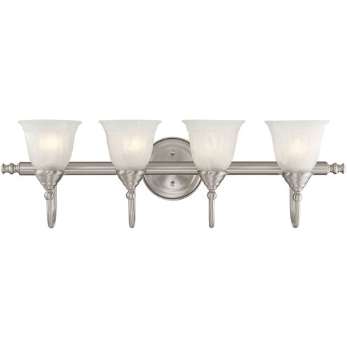 Brunswick 4 Light 31 inch Satin Nickel Vanity Light Wall Light, Essentials