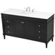 Bennett 60 X 21 X 35 inch Black Vanity Sink Set