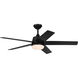 Astrea 52 inch Matte Black with Matte Black/Sepia Brown Reversible Blades Ceiling Fan