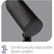 WAC InterBeam Black Low Voltage Accent Light in 3W 250 Lumens, 3000K Warm White LED, WAC Landscape