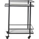Colton Matte Black and White Bar Cart