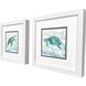 Tropical Current Blue and Green and Turquoise and White Framed Art, Propac