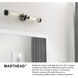 Masthead 1 Light 4.75 inch Chrome with Black Vanity Light Wall Light