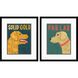 Animals Collection Modern Flat Black Framed Art