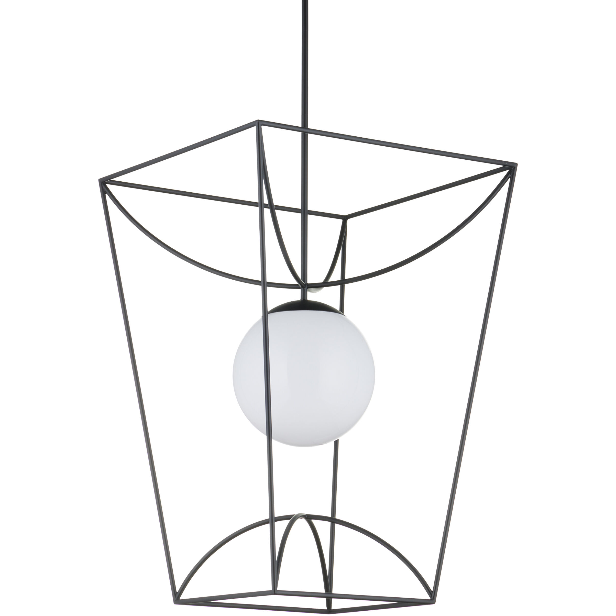 Rochefort 1 Light 21 inch Black/White Indoor/Outdoor Lantern Pendant Ceiling Light, Large