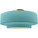 Radiance Collection - Tier 1 Light 14.5 inch Reflecting Pool and Brushed Brass Semi-Flush Ceiling Light in Replaceable Bulb, 14.5W x 7.25H, Form+Finish+Function