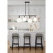 Newbury 4 Light 49.75 inch Matte Black Linear Chandelier Ceiling Light