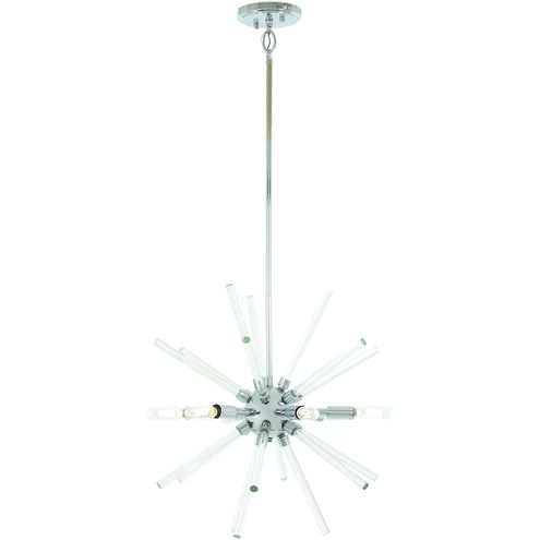 Spiked 6 Light 18 inch Chrome Pendant Ceiling Light