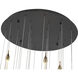 Canada LED 28 inch Gold and Charcoal Black Chandelier Ceiling Light