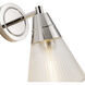 Willard 1 Light 6 inch Polished Nickel Bath Vanity Light Wall Light in Clear Prismatic Glass