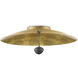 Pinders 2 Light 27.75 inch Contemporary Gold Leaf Flush Mount Ceiling Light