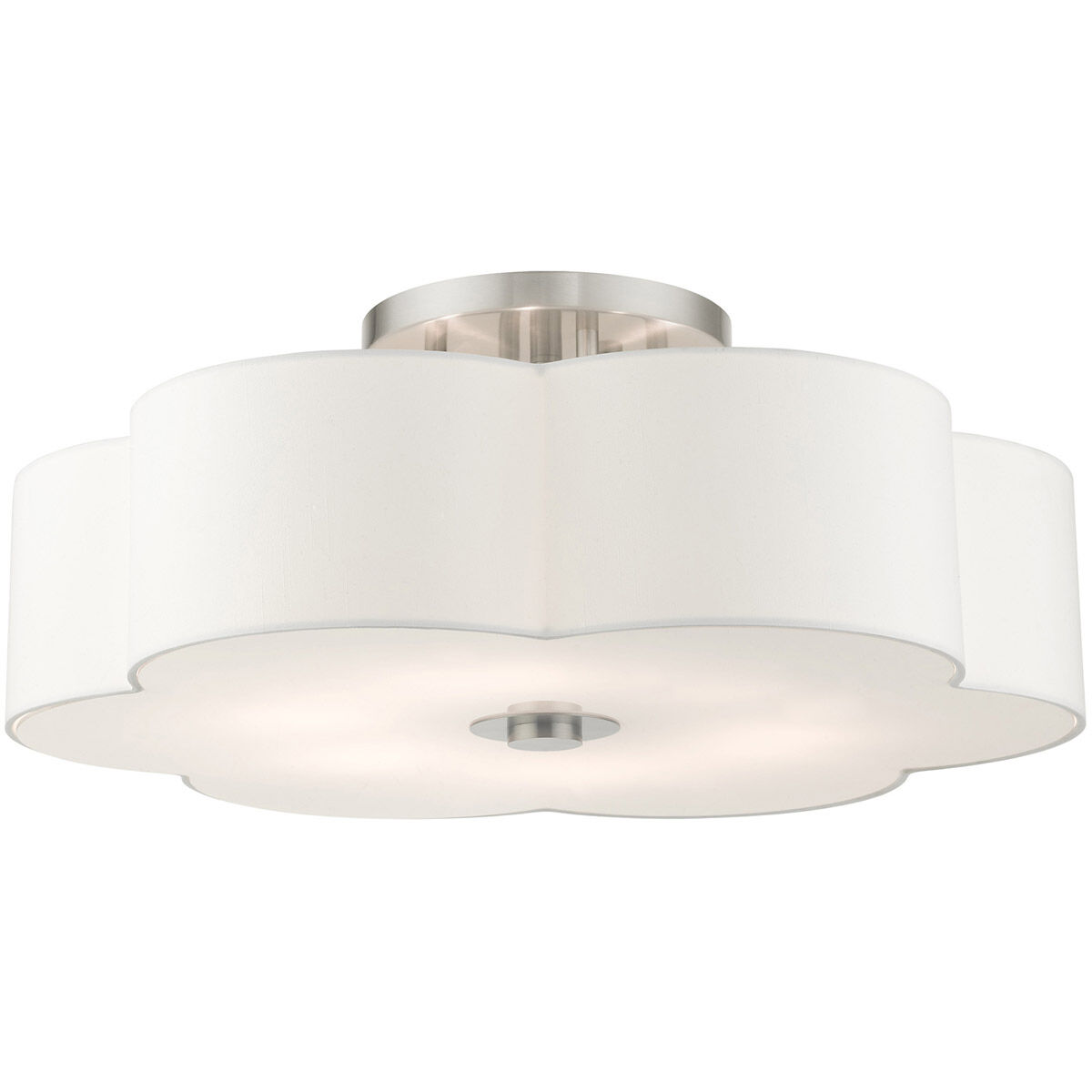Chelsea 6 Light 28 inch Brushed Nickel Semi Flush Ceiling Light