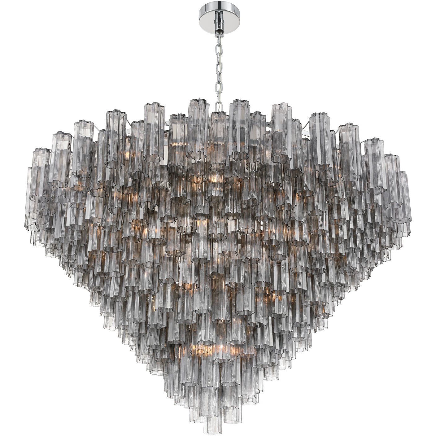 Addis 40 Light 62 inch Polished Chrome Chandelier Ceiling Light