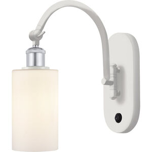 Ballston Clymer LED 5.3 inch White and Polished Chrome Sconce Wall Light in Matte White Glass